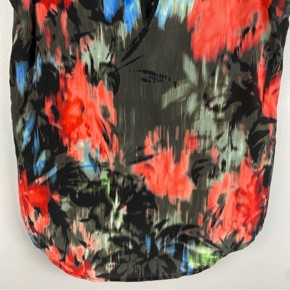 J. Crew Black Red Blue 100% Silk Sleeveless Top Size 00 - Picture 5 of 11